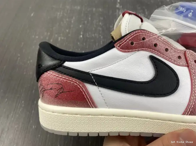 1st Kicks Shoes BLACK' JORDAN LOW 1 OG AIR X 'RED TROPHY FN0432-017 ROOM 0603